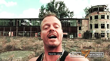 Rough German fuck with big cock outside