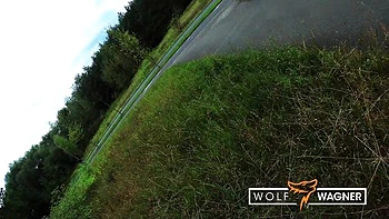 Harleen Van Hynten flaunts big tits fucking outside in Berlin