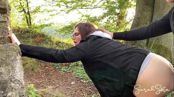 Public blowjob and fuck on a sightseeing tour - we nearly got caught