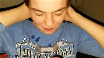 Petite GF Rides Fat Cock HUUUGE Facial!!!!