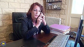 Boss Fists and Fucks Secretary's Big Ass in Office