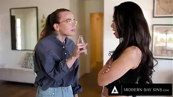 MODERN-DAY SINS - Flirty Lesbian Cam Girl Alexis Tae Seduces Her Straight Asian BFF Kimmy Kimm!