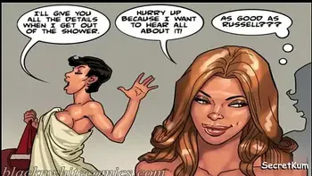 Art Class season #2 ep#4 - 2 Big Black Cocks Back to back  Dirty slut  Apple ipad Pro Comic Art