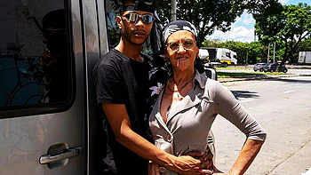 Skinny Granny in Headscarf Takes Rough BBC Anal