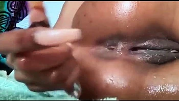 Big Ebony Ass Fucked Solo with Dildo