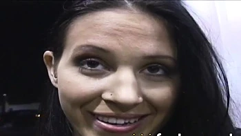 Brunette Teen with Small Tits Gets Cummed on by Stranger
