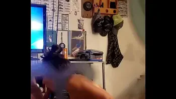 Hidden camera records my neighbor's 18yo teen sucking on my cock after