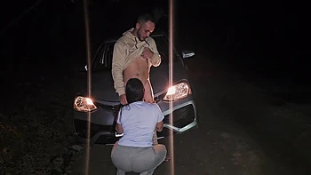 Street Fuck With Two Brunette Latinas Threesome