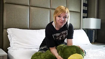 Petite Blonde Amateur Talks Dirty While Fucking Herself