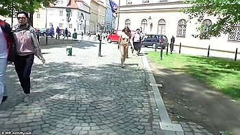Young Czech Teen Shows Big Ass and Tits Outdoors