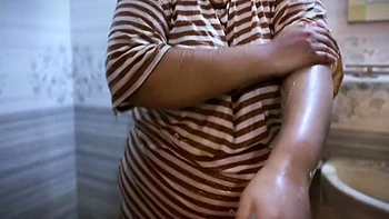 Indian Thick Aunty Showered, Caught and Fucked Hard