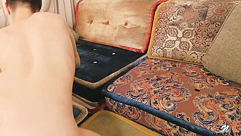 Young Curvy Babe Toys Her Big Ass with Dildo