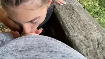 Quick Public Blowjob with amazing view