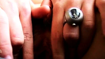 Big-boobs amateur Kada Love jerks off close-up