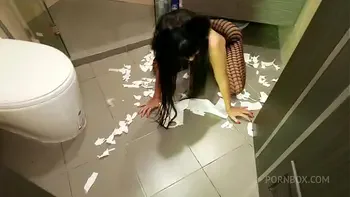 Girl a dog in the ass and pussy