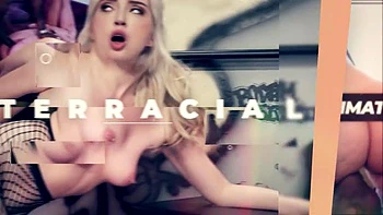 Blonde Stepmom in Pink Thigh-Highs Fucks Monster Cock