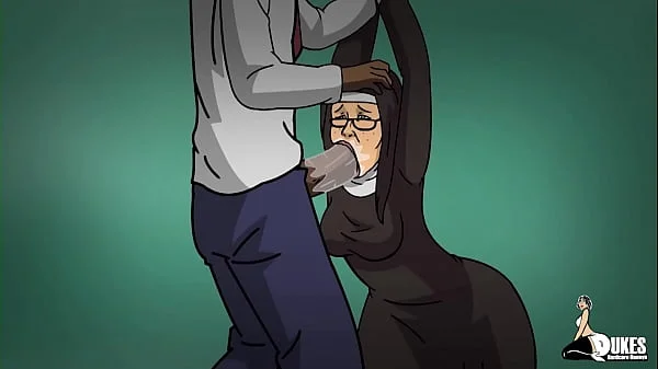 A rude nun and a mild mannered MILF get stretched by BBC