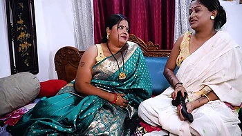 Desi Widow and New Wife Hardcore Threesome with Father-in-Law