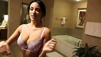Anissa Kate's long straight hair milf fucks with big tits